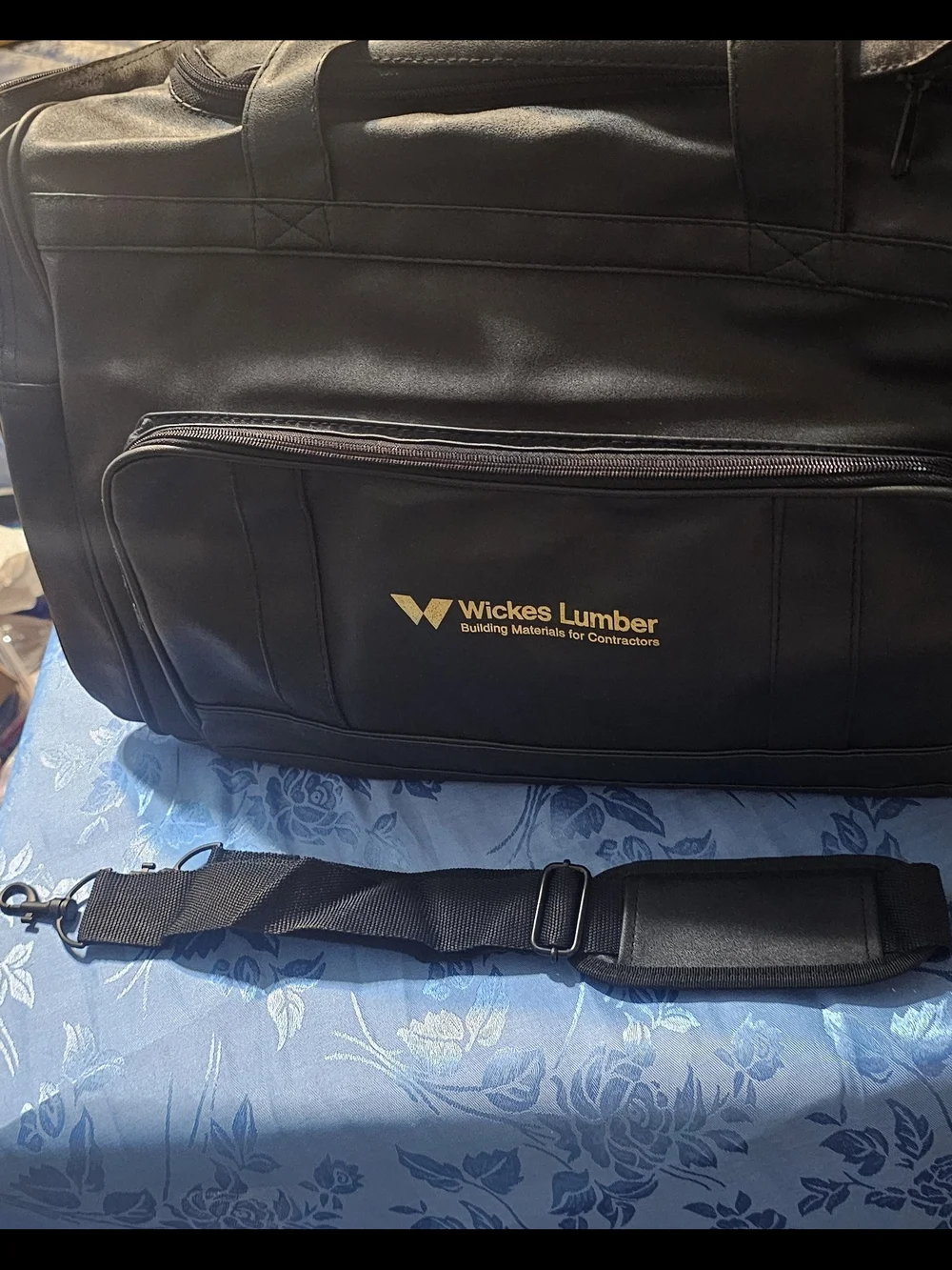 Black Duffel Bag with Shoulder Strap